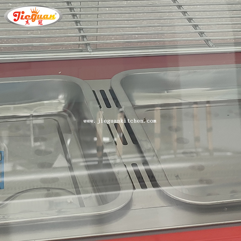 Фабричный ресторан Коммерческий электрический подогреватель еды Витрина 