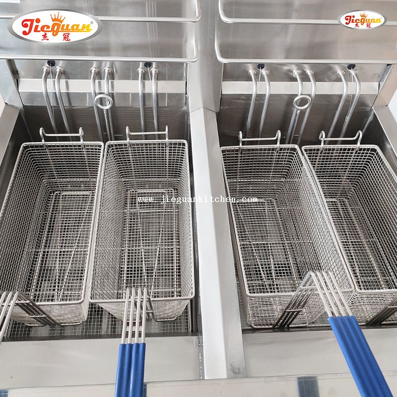 Электрическая фритюрница на 2 бака, 28 л, с таймером 