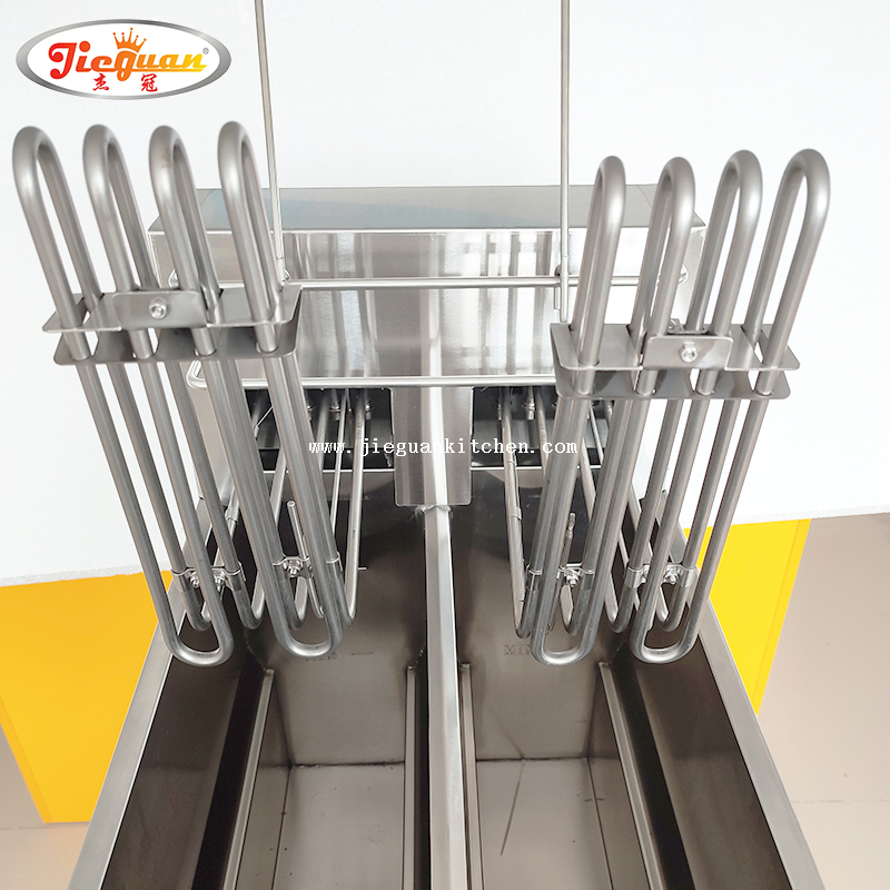 Вертикальная цифровая компьютерная фритюрница с 2 баками и 2 корзинами