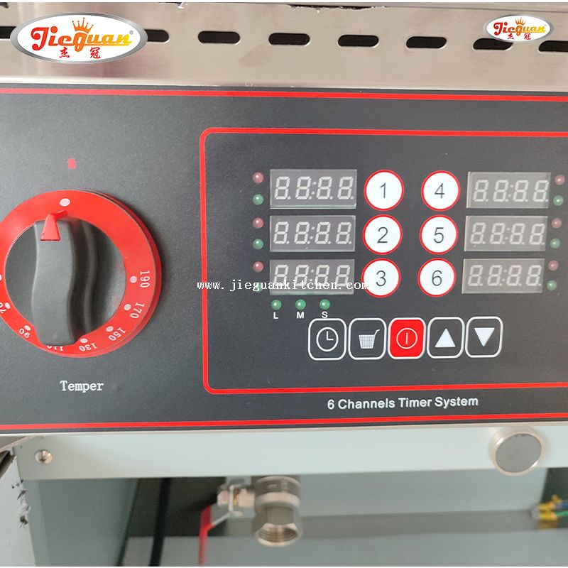 Электрическая фритюрница на 2 бака, 28 л, с таймером 