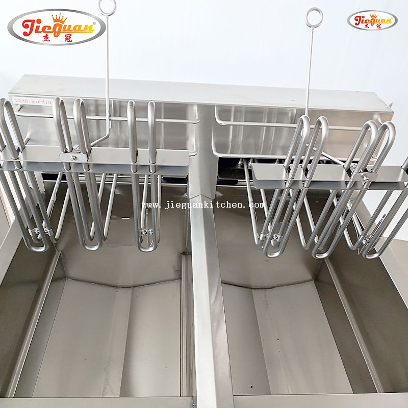 Электрическая фритюрница на 2 бака, 28 л, с таймером 