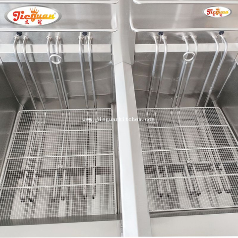 Электрическая фритюрница на 2 бака, 28 л, с таймером 