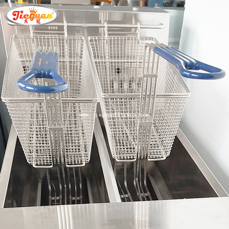 Вертикальная цифровая компьютерная фритюрница с 2 баками и 2 корзинами