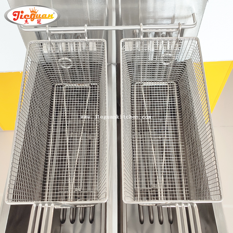 Вертикальная цифровая компьютерная фритюрница с 2 баками и 2 корзинами