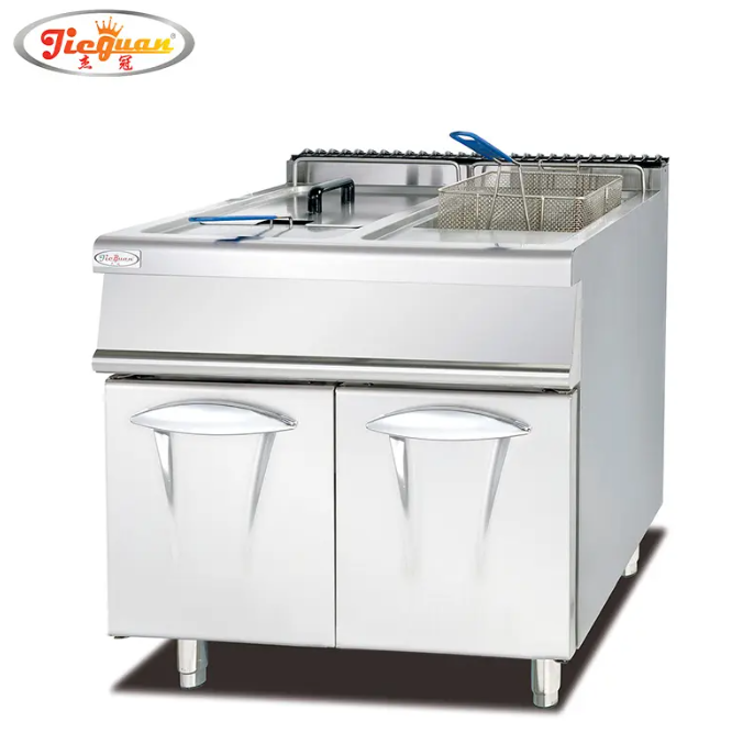 Газовая фритюрница 2 бака 2 корзины 28л 