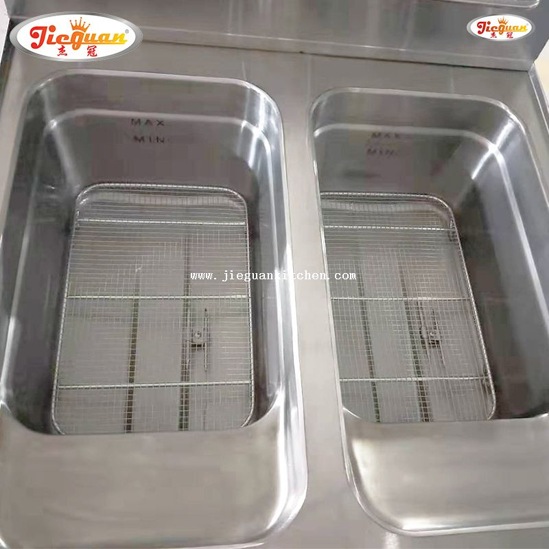 Газовая фритюрница на 14 л с 2 резервуарами. 