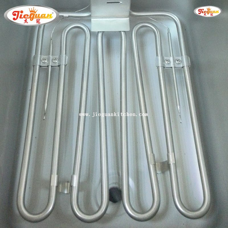 Электрическая фритюрница для чипсов с двойным резервуаром, коммерческая